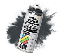 INRAL Vernice spray - grigio antracite opaco RAL7016 vernice spray universale 400 ml. bomboletta spray per metallo, plastica, legno e pietra - alta copertura, resistente alla pioggia e ai raggi UV per