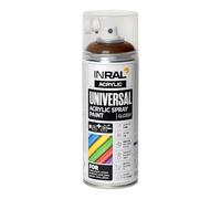 INRAL Vernice spray - marrone cioccolato opaco RAL8017 vernice spray universale 400 ml. Bomboletta spray per metallo, plastica, legno e pietra, alta copertura, resistente alla pioggia e ai raggi UV