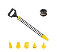 INREPRO Pistola per Malta con 5 ugelli Pistola per Cemento Pompa per Malta Manuale Applicatore Strumento per Cemento, Acciaio inossidabile ispessito (Giallo)