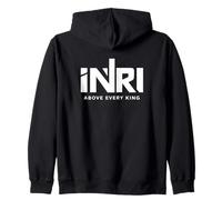 INRI Gesù Cristo Re degli Ebrei Croce Latina Design Felpa con Cappuccio