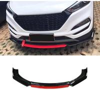 INRNT Auto Spoiler Frontali per Hyundai Tucson 2015 2016 2017 2018,Anti Collisione Paraurti Lip Splitter Spoiler Protector Auto Body Kit,A/Glossy-Black+Red