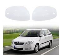 INRNT Calotta Specchietto Retrovisore per Skoda Fabia MK2 2007-2014, Alloggiamento Specchio Reverse AntiGraffio Copertura Specchio,A/White