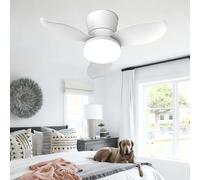 Inrosy Dimmerabile Luce 6 Velocità Ventilatore Da Soffitto Con Luce E Telecomando Reversibile Con Timer Ventilador Techo Con Luz Silencioso Adatto Alle Famiglie,Bianco-25