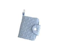 Ins Simple Zero Wallet Girls Candy Color Card Bag Student Backpack Pendant Buckle Small Coin Purse Cute(Blue)