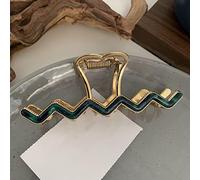 INS Wave Fresh Mint Green Grab Vintage Metal Big Shark Clip per acconciatura leopardata Accessori per acconciature da ragazza per acconciature da donna all'ingrosso,5