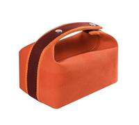 Ins Wind Portatile High-End Feel Semplice Grande Capacità Donne Cosmetici Sacchetto di Immagazzinaggio di Tela Sacchetto di Lavaggio Sacchetto di Trucco Alla Moda, Emma Orange, Taglia unica
