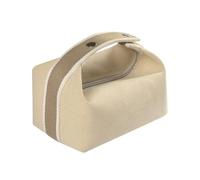 Ins Wind Portatile High-End Feel Semplice Grande Capacità Donne Cosmetici Sacchetto di Immagazzinaggio di Tela Sacchetto di Lavaggio Sacchetto di Trucco Alla Moda, Bianco avorio , Taglia unica