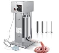 Insaccatrice Elettrica 12L, 200W Insaccatrice per salsiccia in Acciaio inossidabile, Insaccatrice Salumi con pedale, Verticale macchina per fare salsiccia