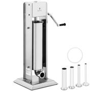 Argento Insaccatrice manuale per salsiccia e salumi - 7 L - Verticale - Acciaio inox | Royal Catering
