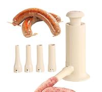 Insaccatrice Manuale per Salumi - Macchina per Salsicce Casalinghe | Strumento di Riempimento Verticale | Kit con 4 Imbuti Diversi, Ideale in Cucina e per Amanti della Carne, Facile da Usare e Pulire
