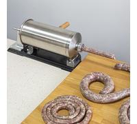 Insaccatrice per Salsicce e Salami 3 kg + Imbuti di 4 Misure - orizzontale, INOX