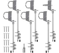 Insaga Ancoraggi a terra da 61 cm, resistenti, 7,6 cm più larghi, ancoraggi a spirale per trampolini, ancoraggi a terra multiuso per casa mobile, trampolini, tettoie, set di altalene, capannoni e