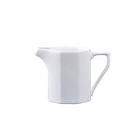 Insalata Brocca for latte ottagonale bianca con manico, brocca for salsa retrò for hotel, ristorante, club Latte