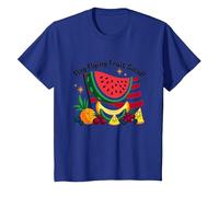 Insalata di Frutta Volante con Bandiera Maglietta, Bambini, Blu Reale, 3 Anni