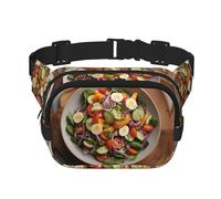 Insalata di verdure stampato multifunzionale marsupio unisex trendy messenger bag, viaggio sport storage bag