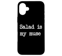 Insalata è la mia musa Insalate divertenti Minimalista Dattilografia Custodia per iPhone 16 Plus