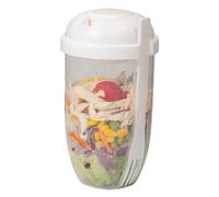 Insalata Shaker Cup con contenitore per condimento, da 20 once di preparatore di preparazione per pasto insalata con portata a prelievo separato, scatola da pranzo a prova di perdita bianca per uffic