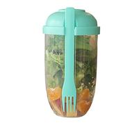 Insalata Shaker Cup con Contenitore per condimento, da 20 Once di preparatore di Preparazione per pasto Insalata con Portata al Perdita separata, Scatola da Pranzo a Prova di Perdita Verde per uffici