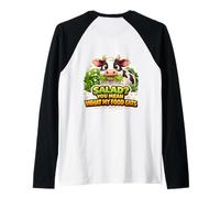 Insalata? Vuoi Dire Cosa Mangia Il Mio Cibo Mucca Divertente carnivoro Dieta Maglia con Maniche Raglan