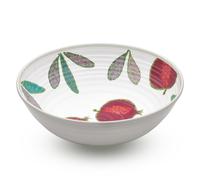 insalatiera , centrotavola portafrutta in Melamina in Melograno Ø 31,5 xh 9 cm certificato per l'uso alimentare BPA free Colore Bianco Magenta Verde multicolor