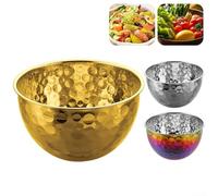 Insalatiera per la cucina di casa, in acciaio inox, forma rotonda, per mescolare insalate, sbattere le uova e lavare le verdure (colore 18 cm)