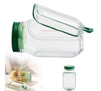 Insalatiera To-Go con ciotola integrata, contenitore per insalata a strati verticali | Scatola intelligente per la preparazione dei pasti con scomparti | Porta-insalata portatile per lavoro e viaggio