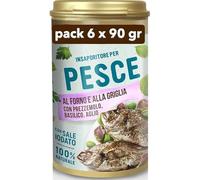 Insaporitore Per Pesce, Al Forno e Alla Griglia, Con Prezzemolo, Aglio, Basilico, Pack 6 x 90 Gr Scad.2028