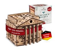 INSCAPE Caesar´s Riches Puzzle Box - Cluebox - Escape Room in legno in una scatola per adulti, puzzle mentale, scatole puzzle con scomparti nascosti, gadget regalo di compleanno per uomini e donne