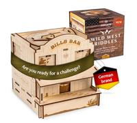INSCAPE Wild West Riddles - Scatola di puzzle in legno per adulti, scatola per Cluebox, con scomparti nascosti, gadget regalo di compleanno per uomini e donne
