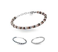 inSCINTILLE Bracciale Uomo Acciaio Rondelle e Bulloni, Regolabile 18-22 cm, Confezione Regalo Inclusa, Braccialetto Acciaio Inox, Bracciali Uomo