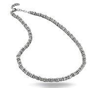 inSCINTILLE Collana Uomo Acciaio Inossidabile con Rondelle e Bulloni, Lunghezza Regolabile 48-53cm con Confezione Regalo