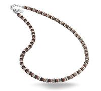 inSCINTILLE Collana Uomo Acciaio Inossidabile con Rondelle e Bulloni, Lunghezza Regolabile 48-53cm con Confezione Regalo