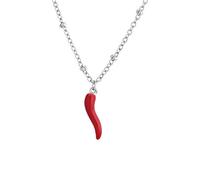 inSCINTILLE Corni Collana Donna in Argento 925 con Palline e Corno Napoletano Portafortuna Varie colorazioni, Unisex Adulto Peperoncino con cofezione Regalo Inclusa nel Prezzo