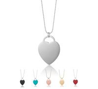 Inscintille Cuore rock Collana a palline in acciaio con cuore colorato Argento/1.5 cm