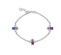 inSCINTILLE Girotondo Braccialetto Bambina in Argento 925 con Charm Colorati