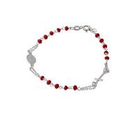 inSCINTILLE I Rosari Bracciale Uomo Donna con Rosario Cattolico in Argento 925 con Perline di Cristalli Colorati e croce, Unisex Adulto Bambini con cofezione regalo inclusa nel prezzo