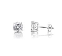 inSCINTILLE Lucciole Orecchini Punto Luce in Argento 925 Rodiato con Zirconia Cubica