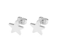 inSCINTILLE Orecchini a Lobo per Bambina e Donna - Forma Cuore o Stella - Acciaio Inossidabile Lucido a Specchio - Confezione Regalo - Idea Regalo