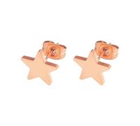 inSCINTILLE Orecchini a Lobo per Bambina e Donna - Forma Cuore o Stella - Acciaio Inossidabile Lucido a Specchio - Confezione Regalo - Idea Regalo