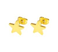 inSCINTILLE Orecchini a Lobo per Bambina e Donna - Forma Cuore o Stella - Acciaio Inossidabile Lucido a Specchio - Confezione Regalo - Idea Regalo