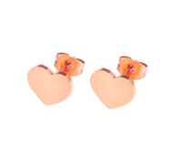inSCINTILLE Orecchini a Lobo per Bambina e Donna - Forma Cuore o Stella - Acciaio Inossidabile Lucido a Specchio - Confezione Regalo - Idea Regalo