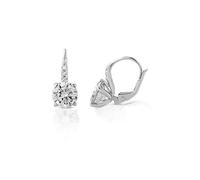 inSCINTILLE Orecchini Donna a Monachella in Argento Rodiato 925 con Punto Luce in Zirconia Cubica