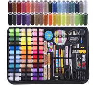 INSCRAFT Kit da cucito, 200 pezzi di accessori da cucito, con 41 bobine di filo da cucito XL, adatto per adulti, principianti, emergenza, riparazione fai da te e casa, ago da viaggio e kit di filo