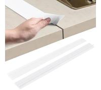Inscrip 2 binari di collegamento per piani di lavoro, per cucina, piano di lavoro, piano di lavoro, listello di finitura per piano di lavoro della cucina, con profilo a T, per fessure (bianco, 25