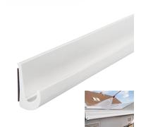 Inscrip Grondaie per camper, grondaia, grondaia, a forma di J, in PVC a forma di J, per auto, camion, camper, barca, auto, furgone, porta (bianco, 300 cm)