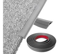 Inscrip Modanatura autoadesiva per tappeti, strisce di copertura per pavimenti in laminato, strisce di rivestimento per moquette, strisce divisorie per porte di pavimento in TPE (grigio scuro, 300 cm)