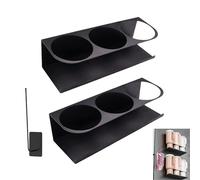 Inscrip Portabicchieri magnetico, 3 scomparti, frigorifero/armadio, porta bicchieri magnetico, porta bevande, frigorifero, supporto magnetico per bottiglie d'acqua con gancio, organizer per bottiglie