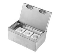 Inscrip Presa da pavimento, 16 A, AC250 V, 4000 W, presa da incasso con prese standard UE, scatola di copertura, impermeabile, per interni, cucina, soggiorno, ufficio (tripla)