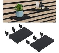 Inscrip Scaffalatura per pannelli acustici, 4 pezzi, piccolo supporto per piante da parete, pannelli acustici, senza foratura, mensola da parete fai da te per cornici per piante, decorazione da