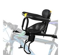 Inscrip Seggiolino per bicicletta per bambini, con sgancio rapido, sedile anteriore per bicicletta con poggiapiedi, braccioli, griglia e cinture di sicurezza, per bicicletta pieghevole, bici da corsa